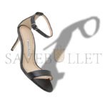 MANOLO BLAHNIK CHAOS BLACK NAPPA LEATHER ANKLE STRAP SANDALS 9XX-0747-0016 - Image 3