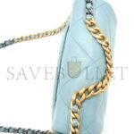 CHANEL 19 BAG LAMBSKIN LIGHT BLUE MULTICOLOUR HARDWARE AS1160 (26*16*9cm) - Image 5