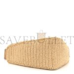 PRADA RAFFIA TRIANGLE SHOULDER BAG NATURAL (27*16*10cm) - Image 3
