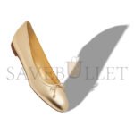 MANOLO BLAHNIK VERALLIM GOLD NAPPA LEATHER BALLERINA FLATS 125-2975-0001 - Image 3