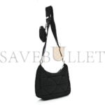 PRADA TESSUTO NYLON QUILTED PATCHWORK RE-EDITION HOBO BAG BLACK (24*20*7cm) - Image 3