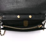 PRADA SAFFIANO METAL ORO CHAIN WALLET BLACK (21*11*2cm) - Image 5