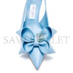 JIMMY CHOO STAZ BOW EMBELLISHED LEATHER SLINGBACK PUMPS J000174436 - Image 5