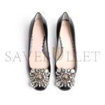 VALENTINO PRESHOES KIDSKIN PUMPS WITH CRYSTALS 45MM 6W2S0LM3MSC_R2D - Image 4