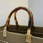 Women Sunshine Medium Gray Leather and Elaphe Shopper - Image 5