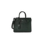YSL SAC DE JOUR CROC EMBOSSED DARK GREEN 1256125 (26*20.5*12.5cm)