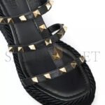 VALENTINO ROCKSTUD ANKLE STRAP WEDGE SANDAL IN CALFSKIN LEATHER 95MM 5W2S0F95BAE_0NO - Image 5