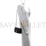 CHANEL LAMBSKIN QUILTED MINI RECTANGULAR PEARL CRUSH FLAP BLACK AS1787 (19*13*6cm) - Image 2