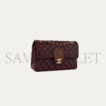 CHANEL MEDIUM FLAP BAG BURGUNDY (23*14.5*6cm) - Image 2