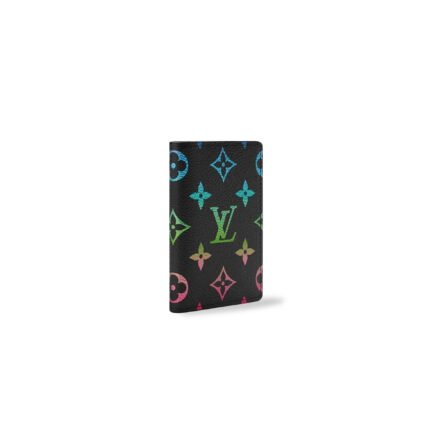 LOUIS VUITTON MURAKAMI MONOGRAM GRADIENT PRINT ALL OVER CARD HOLDER BLACK M14134 (11*7.5*1cm)