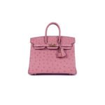 HERM�S MASTER BIRKIN 25 OSTRICH WISTERIA GOLD BUCKLE H041944CK82 (25*20*13cm)