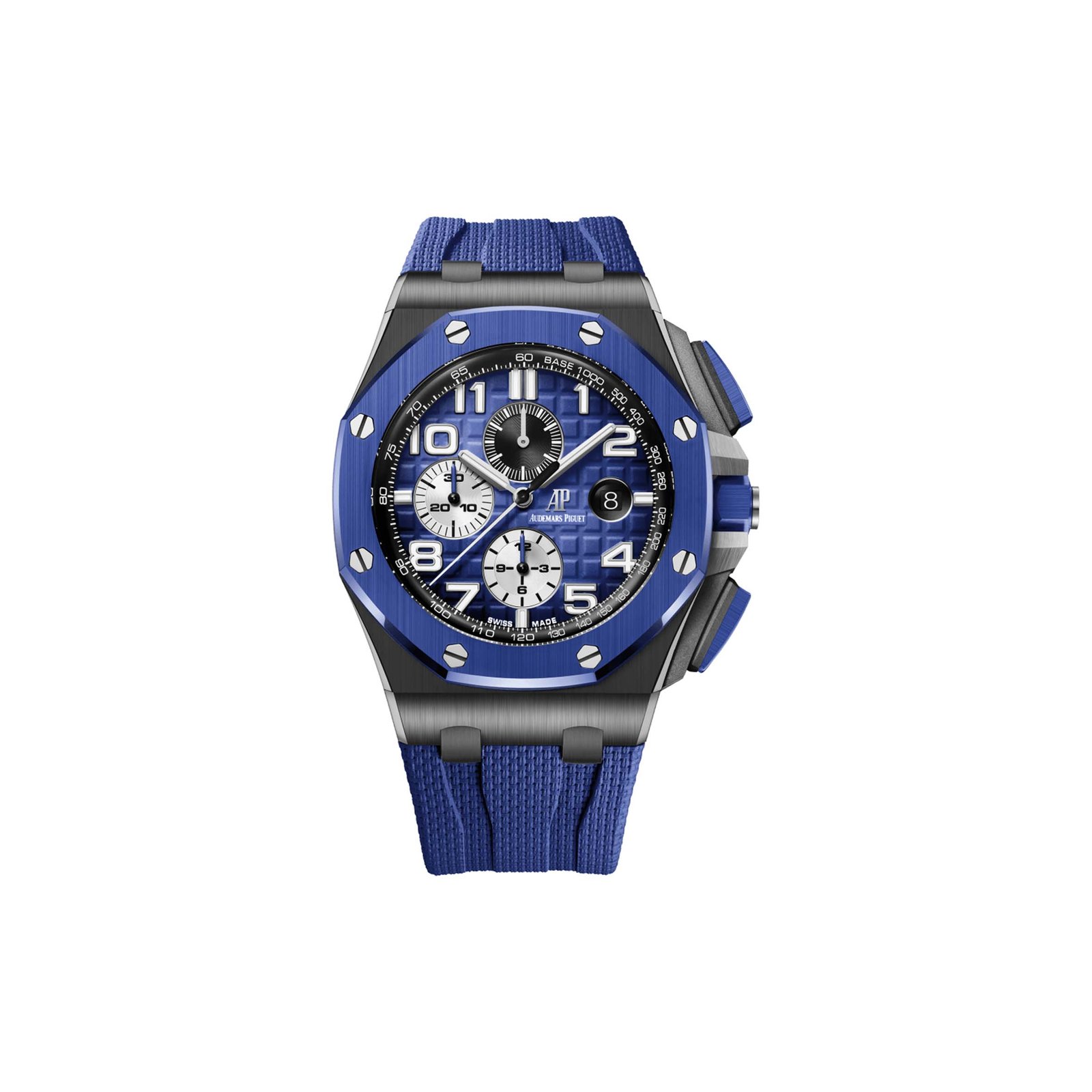 19b0cfd5f9b073d6db0f76f0da43d68e14748202 AUDEMARS PIGUET ROYAL OAK OFFSHORE BLUE DIAL 42MM WATCH 26405CE.OO.A030CA.01 - Image 1