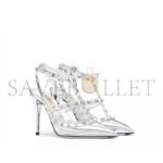 VALENTINO ROCKSTUD MIRROR-EFFECT PUMP WITH MATCHING STRAPS AND STUDS 100MM 3W2S0393WRP_S13 - Image 3