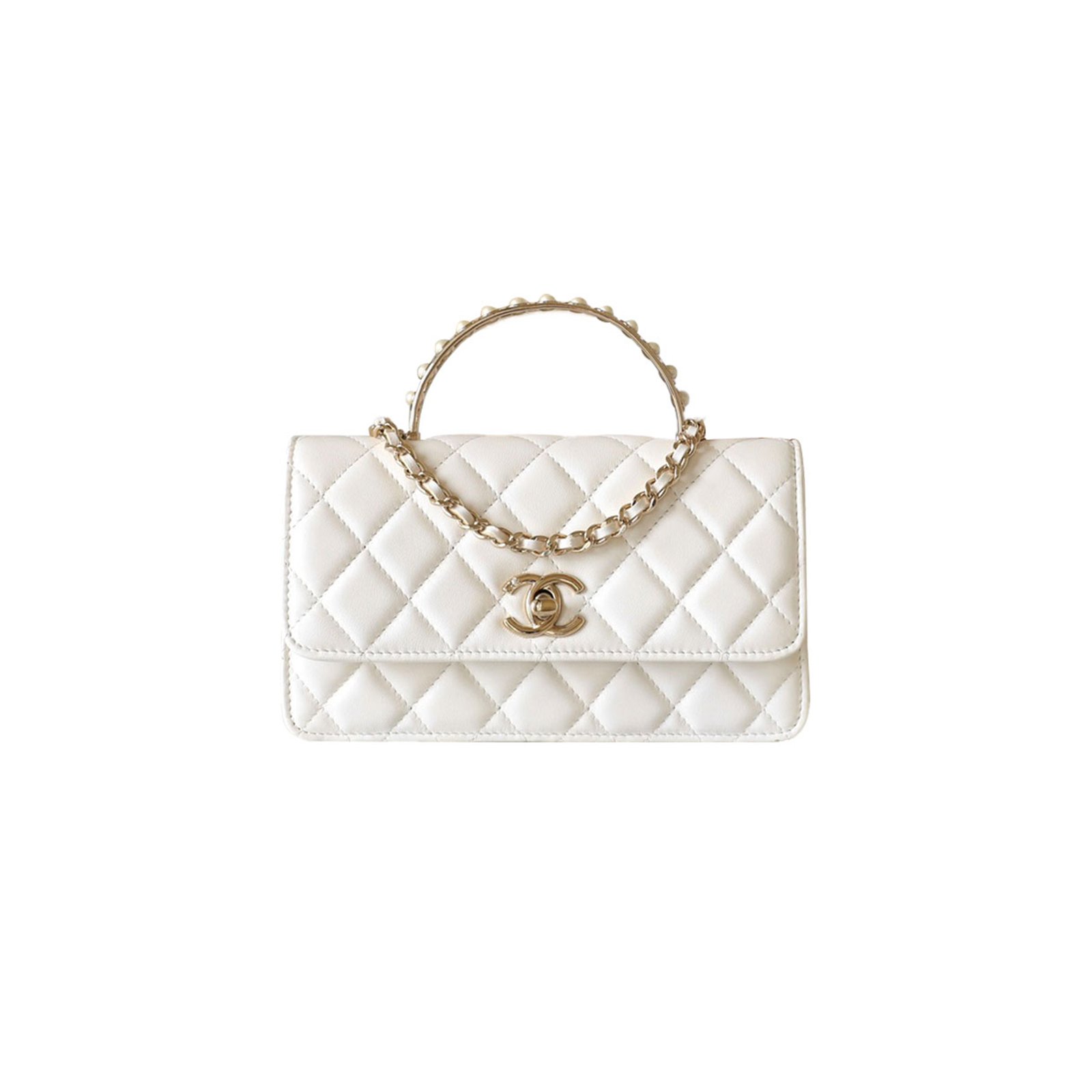 1a4299800e516aed84b8fb65d1b0ec162415e33b CHANEL PEARL ACCORDION HANDBAG (18.5*11*5cm) - Image 1