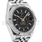 ROLEX SKY-DWELLER STAINLESS STEEL BLACK DIAL JUBILEE WATCH 326934 - Image 5