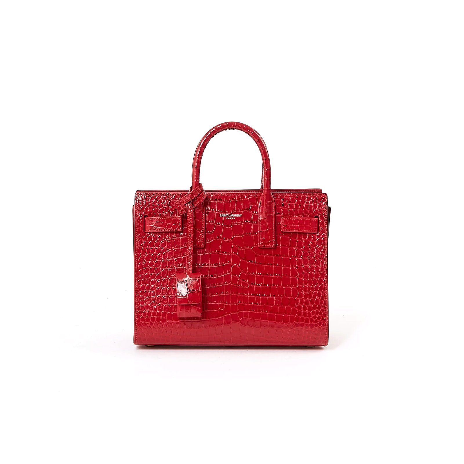 1c181191d6d1b98a02ca5402e3c5ca9d33efc0b3 YSL RED CROC EMBOSSED NANO SAC DE JOUR BAG LU84822960252 (26*20.5*12.5cm) - Image 1