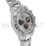 ROLEX DAYTONA WHITE GOLD SILVER INDEX DIAL 40MM WATCH 116509 - Image 3