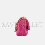 CHANEL 19 FLAP BAG TWEED QUILTED IN PINK WITH MIXED HARDWARE AS1160 (26*16*9cm) - Image 3