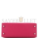 HERM�S MASTER KELLY HANDBAG ROSE POURPRE EPSOM WITH PALLADIUM HARDWARE 25 (25*17*7cm) - Image 4