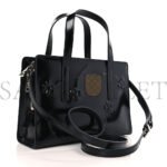 PRADA BRUSHED CALFSKIN FLORAL MINI RE-EDITION 1995 TOTE BLACK (22*15*7cm) - Image 2