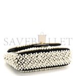 CHANEL LAMBSKIN PEARL ON FLAP BLACK (18*13*5cm) - Image 4
