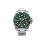 ROLEX STAINLESS STEEL 40MM OYSTER PERPETUAL SUBMARINER DATE "HULK" WATCH GREEN 116610LV