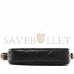 CHANEL BLACK QUILTED LAMBSKIN HOBO BAG BRUSHED GOLD HARDWARE (20.5*12*4.5cm) - Image 4