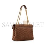 YSL LOULOU MEDIUM CHAIN BAG IN SUEDE 487216522436 (32*22*11cm) - Image 3