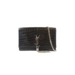 YSL KATE SMALL CHAIN BAG WITH TASSEL IN CROCODILE-EMBOSSED LEATHER 452159600354 (20*12.5*5cm)