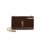 YSL KATE MEDIUM CHAIN BAG IN PATENT LEATHER 364021512204 (24*14.5*5.5cm)