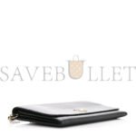 PRADA SAFFIANO METAL ORO CHAIN WALLET BLACK (21*11*2cm) - Image 4