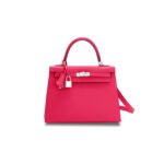 HERM�S MASTER KELLY 28 ROSE EXTREME PINK EPSOM SELLIER BAG (28*22*10cm)