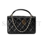 CHANEL 23P WOC CHAIN FLAP SHEEP LEATHER HAND CROSSBODY BAG MINI AP3226 (17*10*4cm) - Image 3