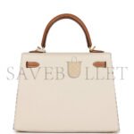 HERM�S MASTER KELLY SELLIER 25 CRAIE AND GOLD EPSOM BRUSHED GOLD HARDWARE (25*17*7cm) - Image 4