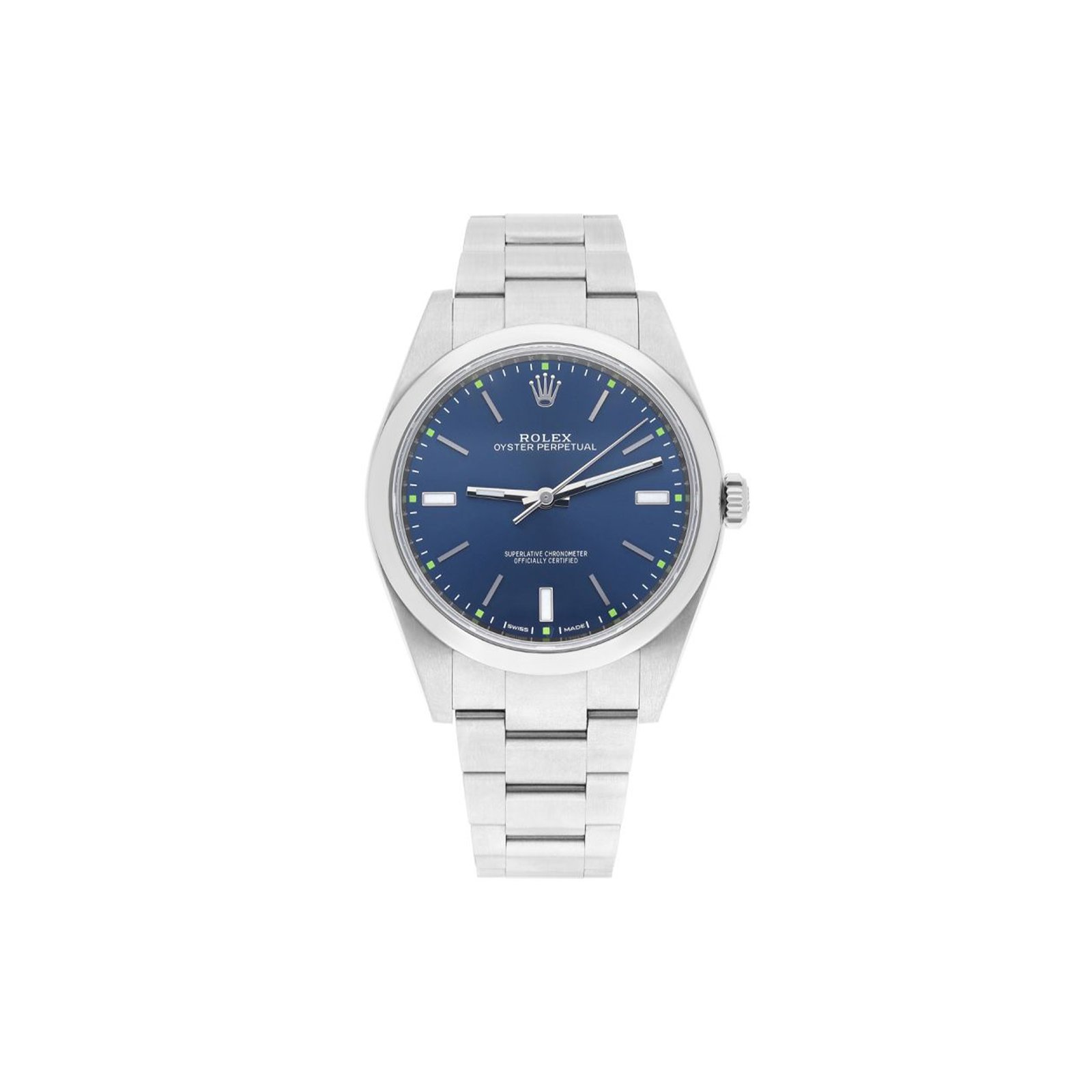 20e448f4079031c7d762f0deefa203a92abc434d ROLEX OYSTER PERPETUAL BLUE DIAL STAINLESS STEEL 39MM 114300-0003 - Image 1
