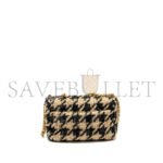 CHANEL 19 FLAP BAG TWEED BEIGE BLACK MULTICOLOUR HARDWARE AS1160 (26*16*9cm) - Image 2