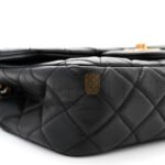 CHANEL LAMBSKIN QUILTED MINI RECTANGULAR PEARL CRUSH FLAP BLACK AS1787 (19*13*6cm) - Image 5