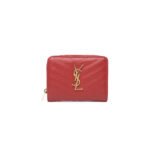 YSL CASSANDRE MATELASS� COMPACT ZIP AROUND WALLET IN GRAIN DE POUDRE LEATHER�403723BOW016422 (12*10*3cm)