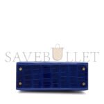 HERM�S MASTER ELECTRIC SHINY BLUE CROCODILE KELLY 25 GOLD HARDWARE (25*17*7cm) - Image 4