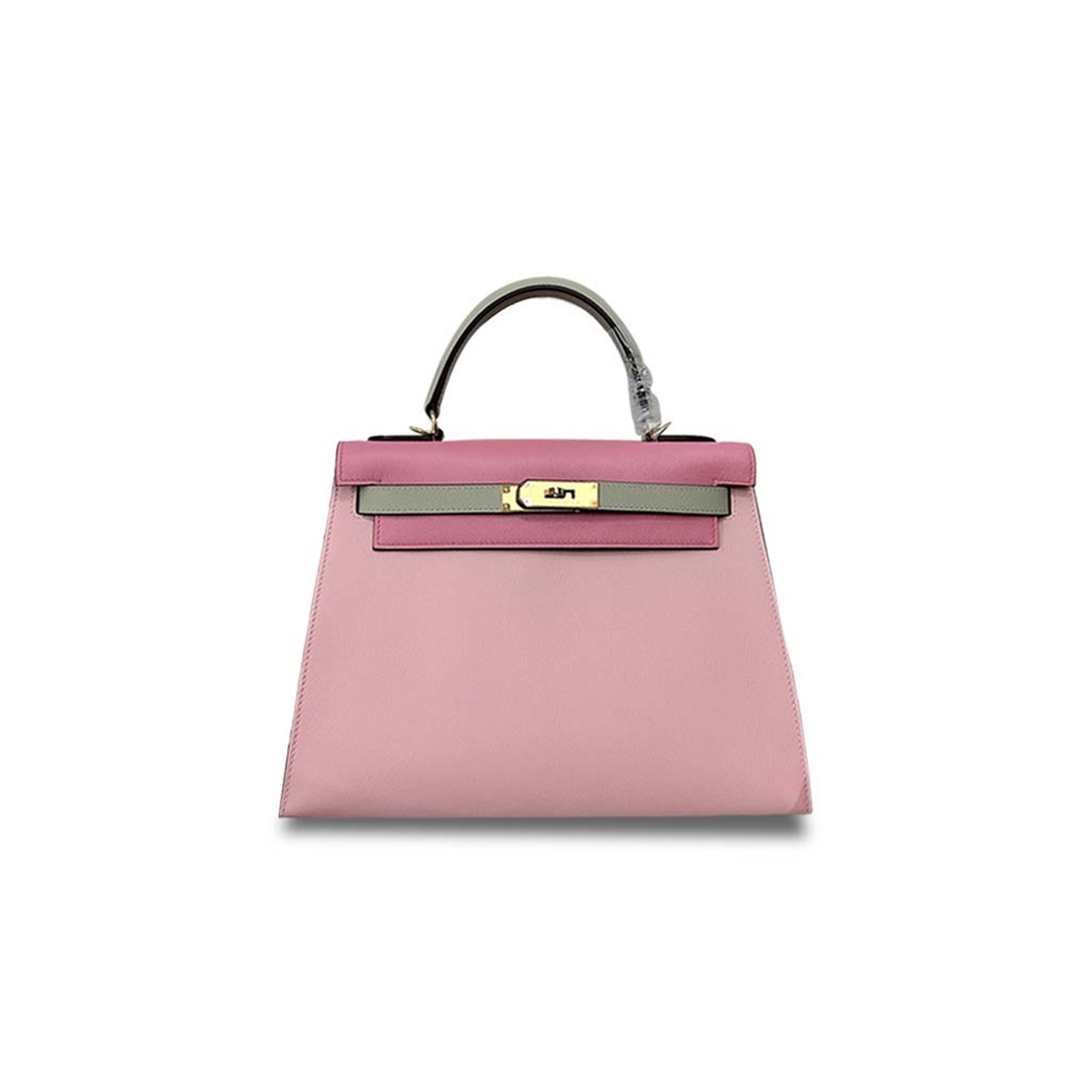 223093d26f2bab887a5a3e5995cb80a0200982de HERM�S MASTER KELLY 28 CHEVRE SAKURA PINK 3Q PINK PEARL GRAY GOLD BUCKLE (28*22*10cm) - Image 1