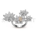 VAN CLEEF ARPELS LOTUS BETWEEN THE FINGER RING, 4 FLOWERS VCARP7TF00 - Image 3