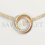 CARTIER TRINITY 18K WHITE GOLD, 18K YELLOW GOLD, 18K ROSE GOLD, DIAMOND BRACELET B6069815 - Image 6