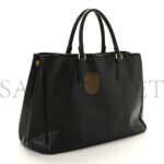 PRADA SAFFIANO LARGE GALLERIA DOUBLE ZIP TOTE BLACK (36*27*15cm) - Image 2