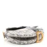 Twill embroidered saddle bag gray - Image 2