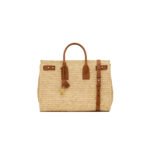 YSL SAC DE JOUR SUPPLE IN RAFFIA AND LEATHER-MEDIUM 751499GAABN2080 (41*28*13cm)