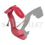 MANOLO BLAHNIK CHASTANA PINK NAPPA LEATHER BOW DETAIL SANDALS 125-2827-0004 - Image 3