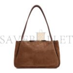 PRADA MEDIUM SUEDE SHOULDER BAG 1BA444 (28*16*10.5cm) - Image 2