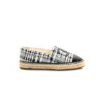 CHANEL TWEED CC ESPADRILLES BLACK WHITE G29762