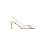 VALENTINO VLOGO SIGNATURE SLINGBACK PUMP IN CALFSKIN LEATHER 80MM 5W2S0R01EST_IA5