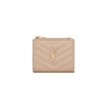 YSL CASSANDRE MATELASS� BI-FOLD WALLET IN GRAIN DE POUDRE LEATHER 575879BOW012721 (10.5*8.5*2.5cm)